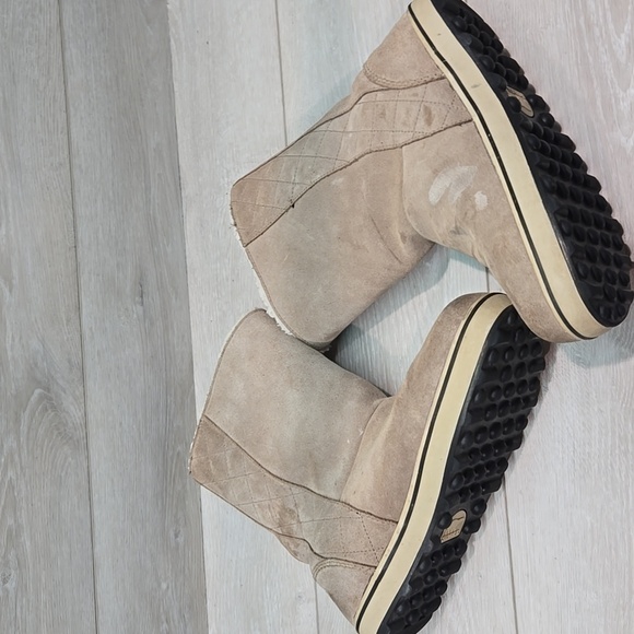 Sorel Women Glacy Pull On Waterproof Outdoor Suede Faux Fur Boots Shoes Sz 9 - Picture 11 of 15